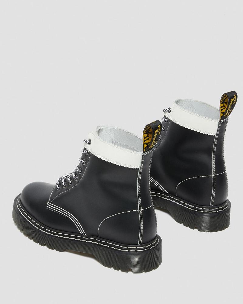 Dr Martens 1460 Pascal Bex Leren Contrast Veterlaarzen Dames Zwart Wit | NL 597FDN